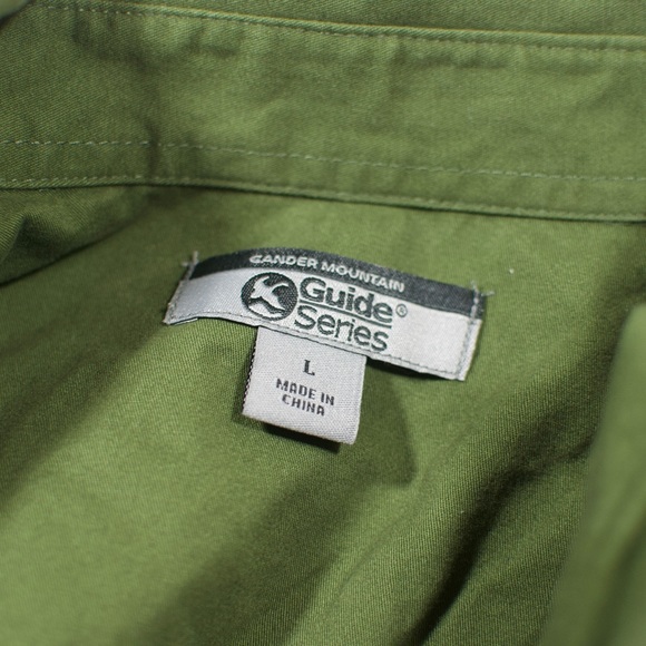 Gander Mountain Guide Series Mens Green Button Down - Picture 3 of 3